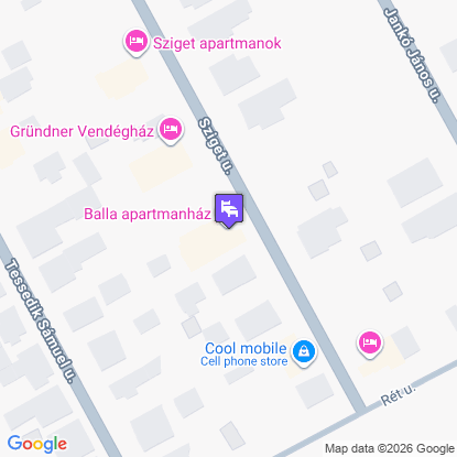 Balla Apartmanház a térképen