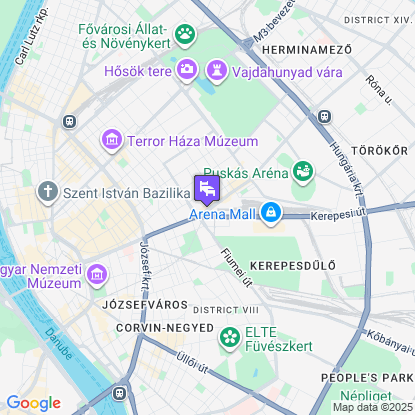 Baross City Hotel a térképen