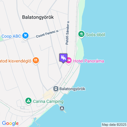Hotel Panoráma Balatongyörök a térképen