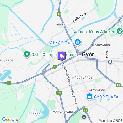 Danubius Hotel Rába a térképen