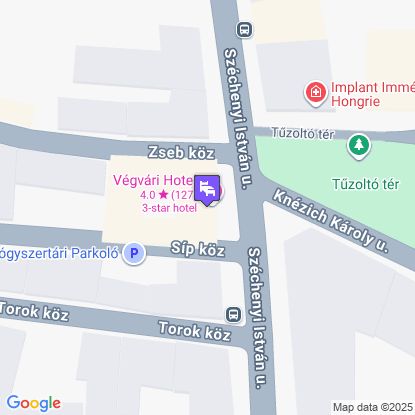 Végvári Hotel Eger a térképen