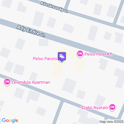 Pelso Panzió a térképen