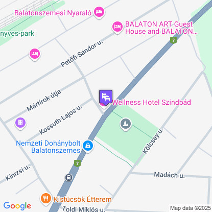Wellness Hotel Szindbád a térképen