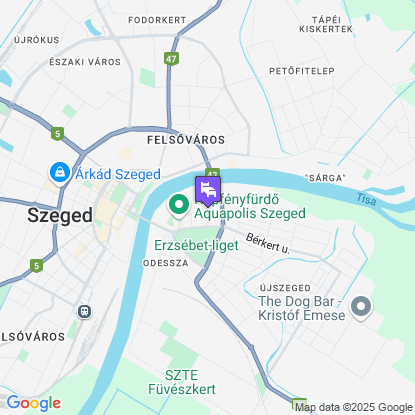 Tisza Sport Hotel a térképen